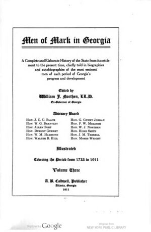 Men of Mark in Georgia - Volume 3 - Title Page.jpeg