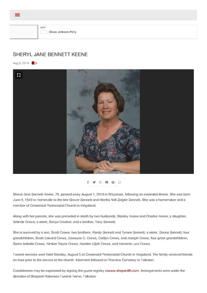 File:Website Archive - Obituary - Sheryl Jane Bennett Keene.pdf